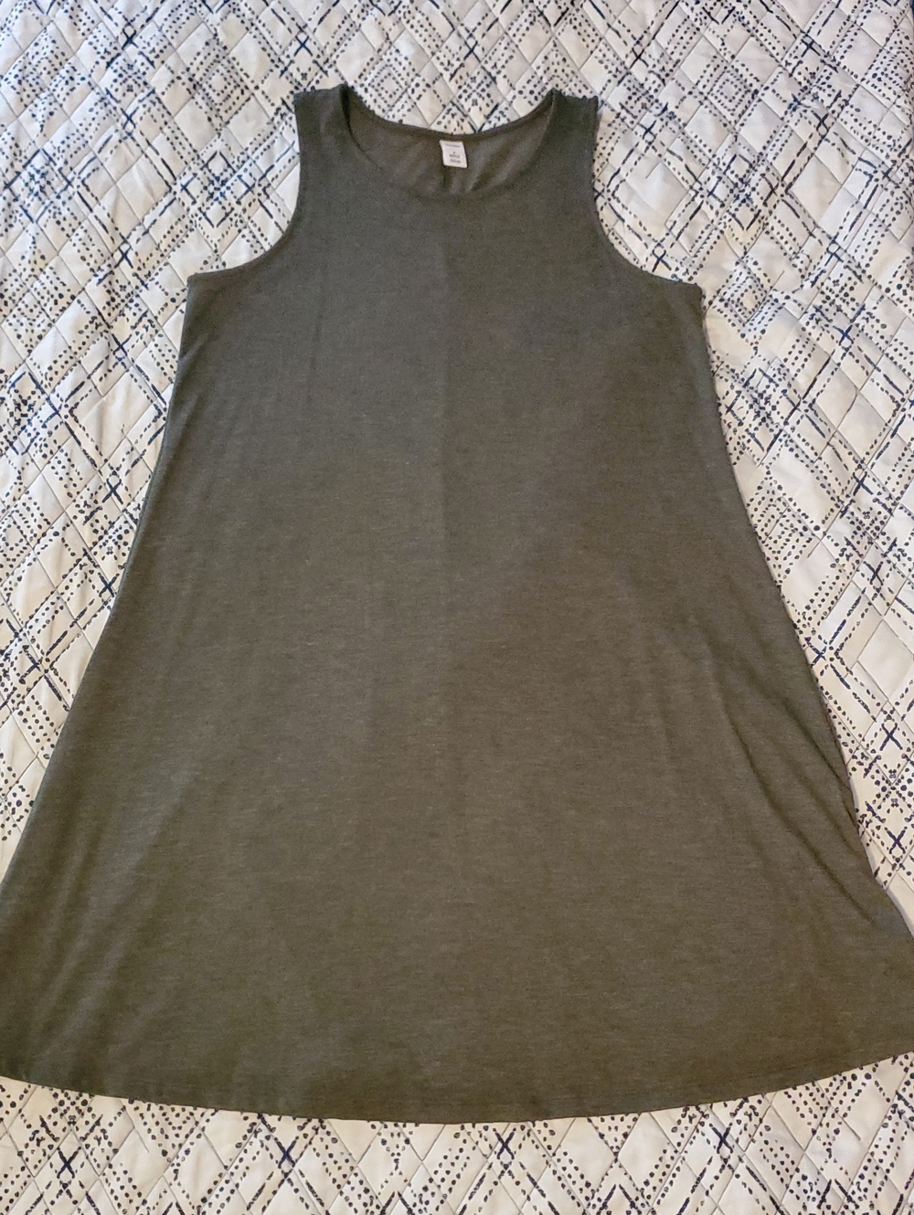 Heathered Charcoal Grey A-Line Tank Dress